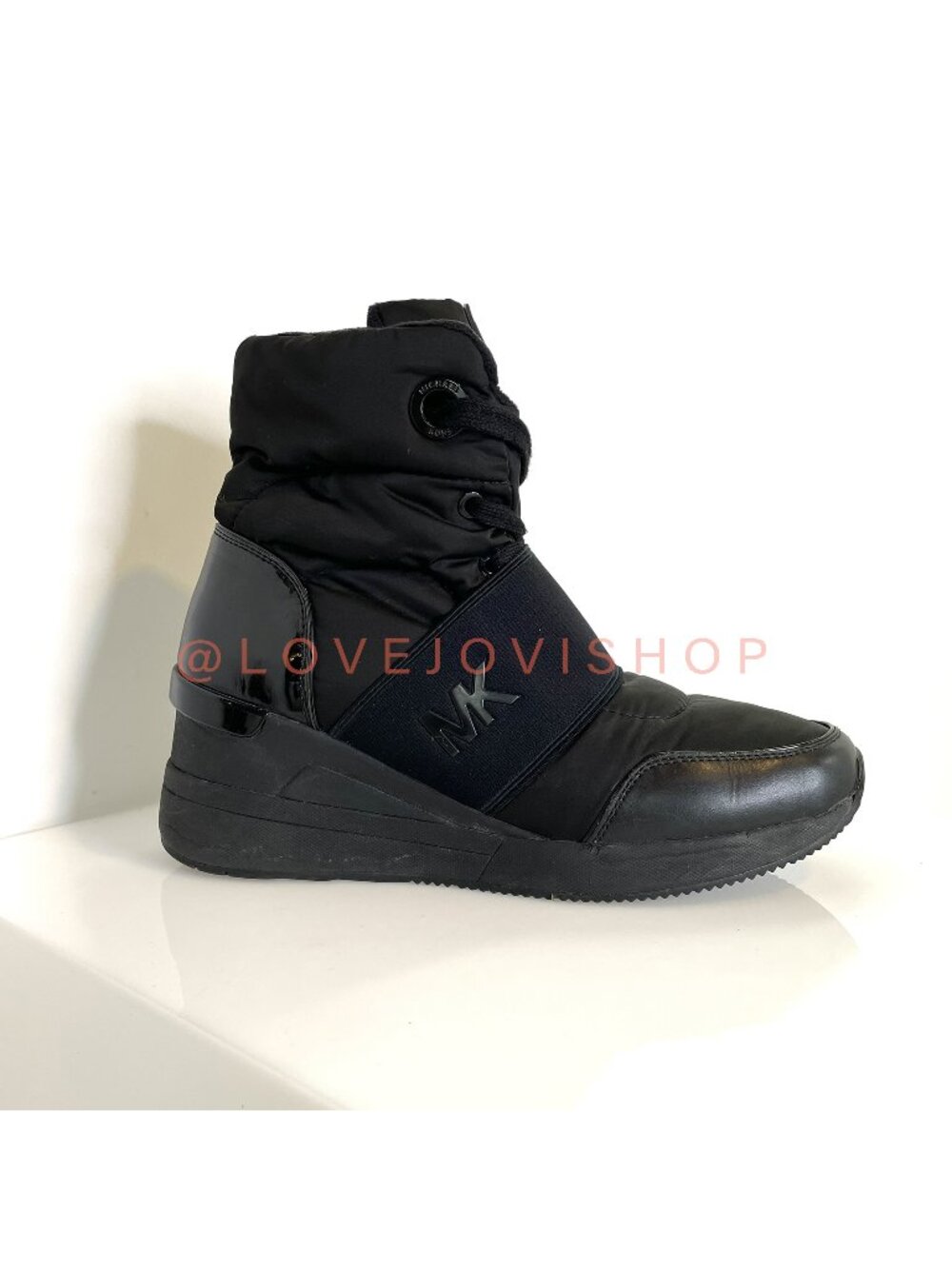 Boots | Michael Kors Shay Sneaker Boot "Blacked Out" Nylon | Winter Athleisure 8